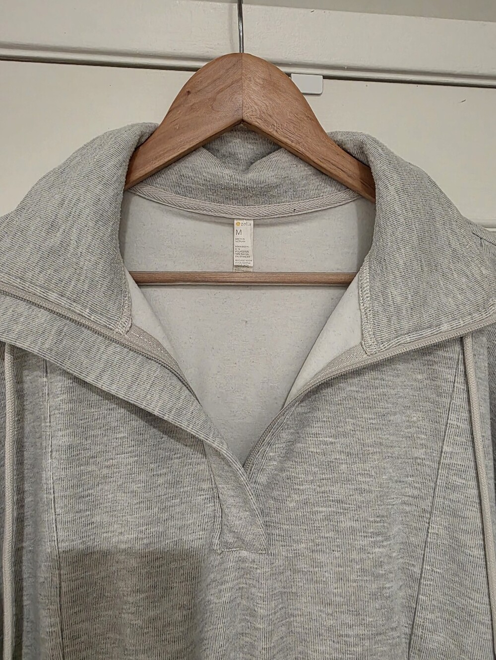 Zella Half Zip Grey Pullover - Picture 3 of 4